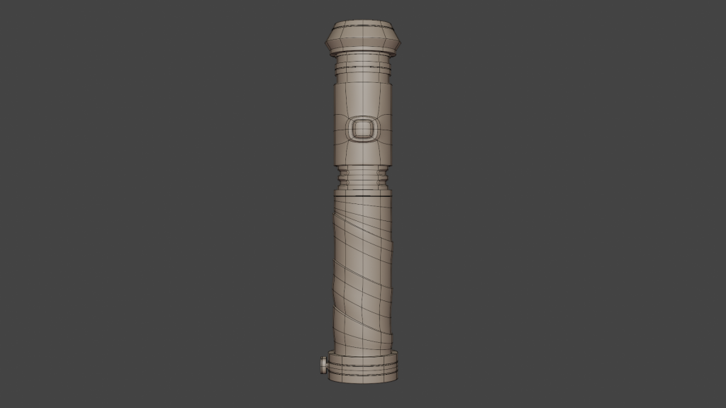 Lightsaber front view wireframe