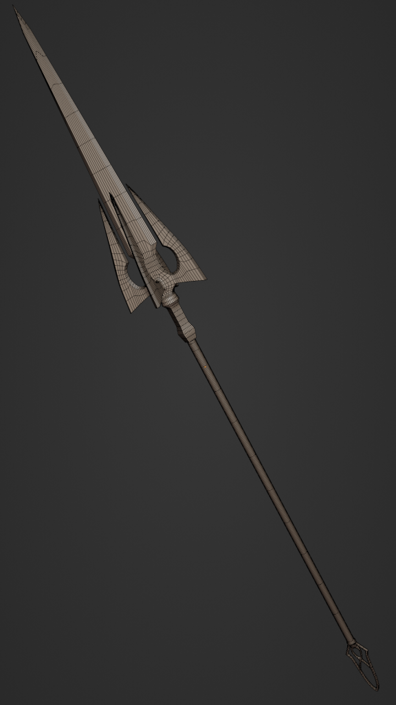 Elven Spear Wireframe