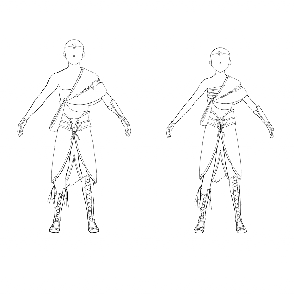 main character starting outfit